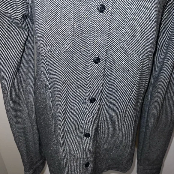 Scotch & Soda Herringbone Button Down Shirt – Black White Tailored Fit - Picture 3 of 10